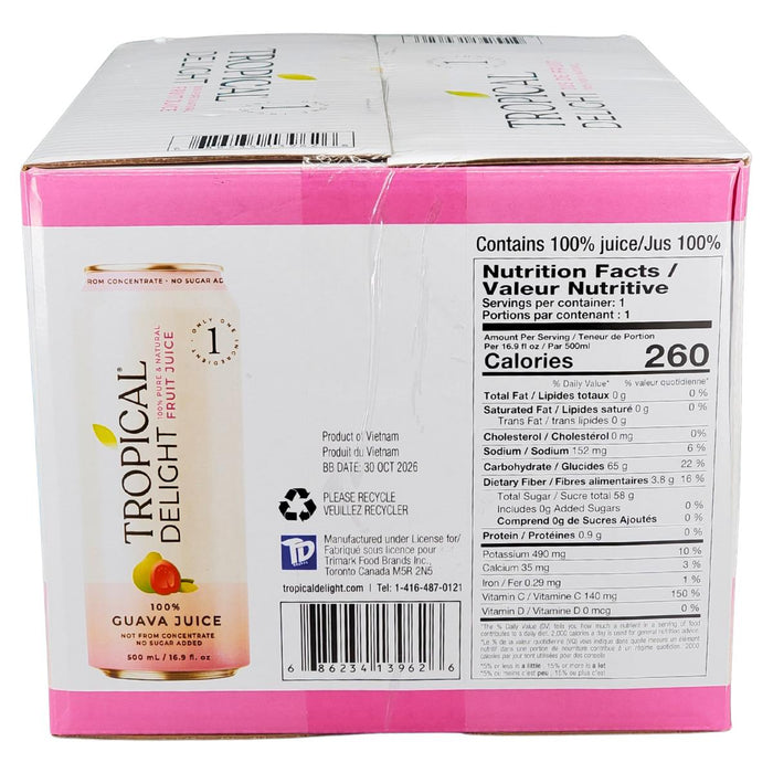 Tropical Delight - Juice - Guava - Cans