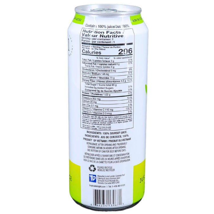 Tropical Delight - Juice - Soursop - Cans