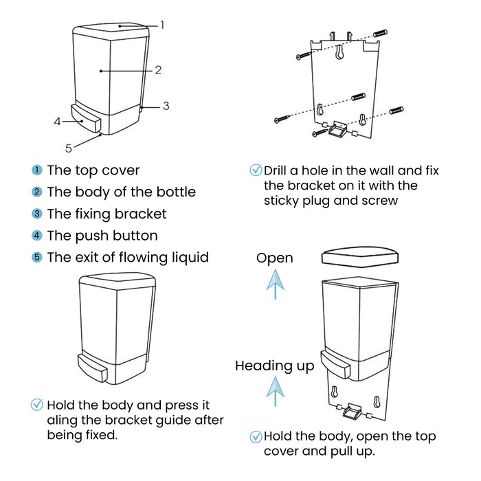 Spartano - Manual Soap Dispenser - White - Z1000