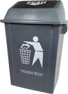 50L Square Waste Bin w/Push Lid - Black 50L Square Waste Bin w/Push Lid - Black
