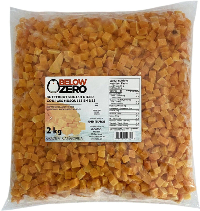 Below Zero - IQF Butternut Squash Diced - 6762