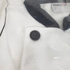 Chef Coat - White & Black - S - w/Solid Buttons - 4426