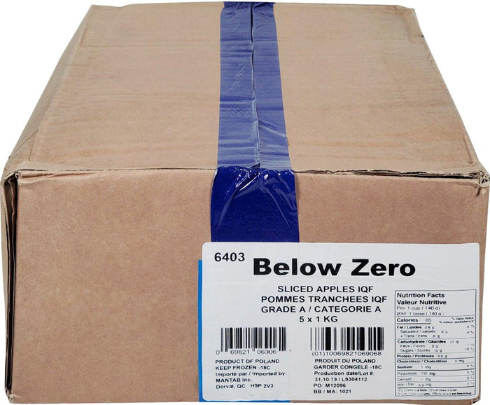 VSO - Below Zero - IQF Apples Sliced - 6409