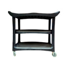 Spartano - Large, 3 Shelf Service Trolley, Black/Grey - 4895 Spartano - Large, 3 Shelf Service Trolley, Black/Grey - 4895