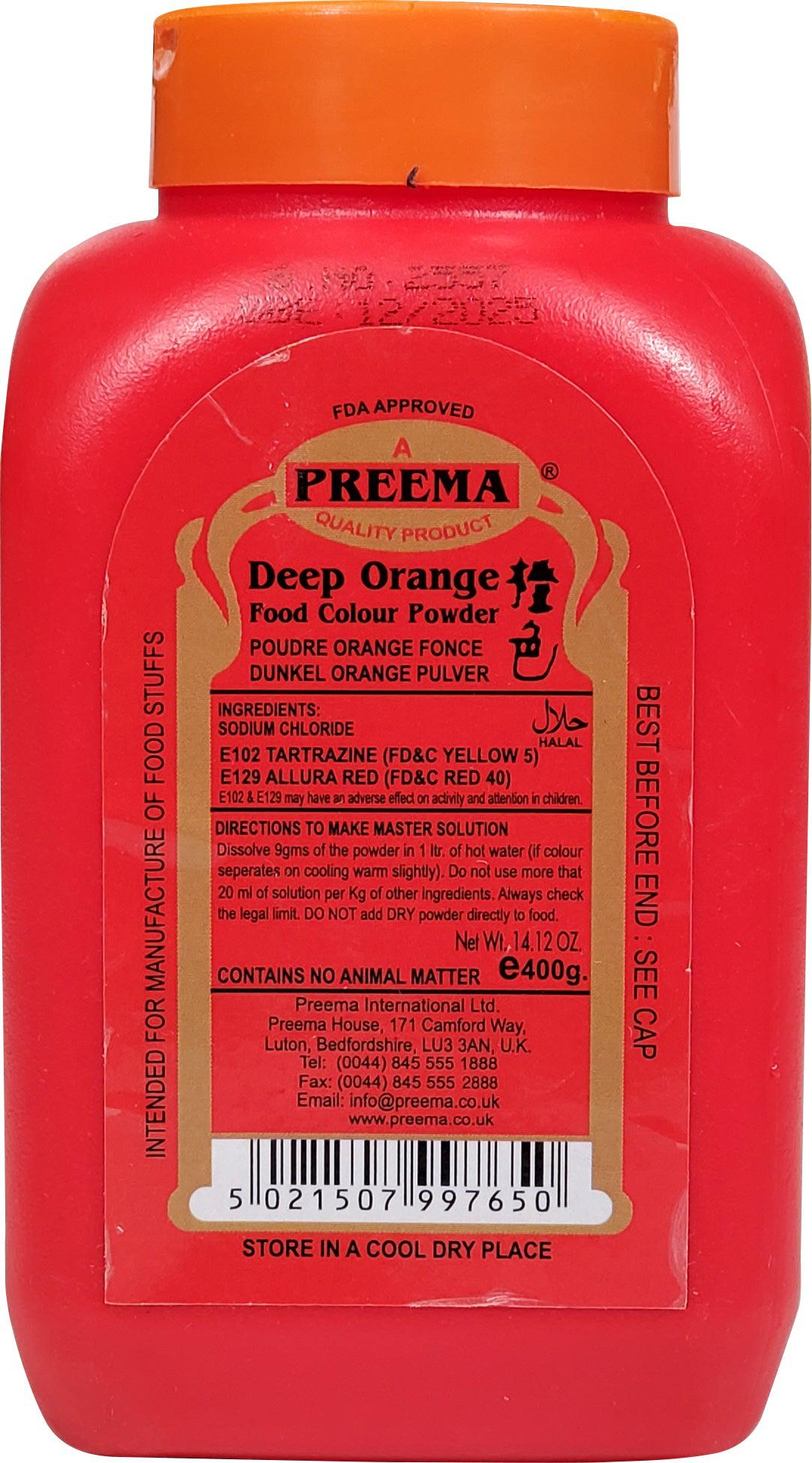 Preema Deep Orange Food Color Powder , 25 – Al Huda Grocery & Halal Meat