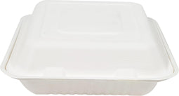 Eco-Craze - 9X9 Bagasse Clamshell Container Eco-Craze - 9X9 Bagasse Clamshell Container