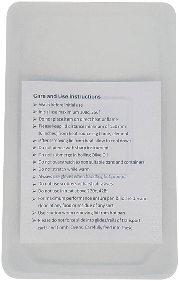 CLR - Flexsil Food Pan Lid - 1/9 Size