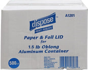 CLR - Rhino - Heavy Board Lids for 1 1/2 lb Oblong Pan - 403 CLR - Rhino - Heavy Board Lids for 1 1/2 lb Oblong Pan - 403