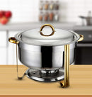Kesgi - Chafing Dish Round 8 L- Gold Legs/Handle - LS-REG831 Kesgi - Chafing Dish Round 8 L- Gold Legs/Handle - LS-REG831
