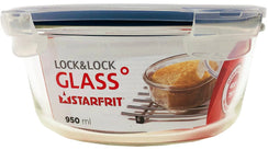 Lock & Lock - Glass Container - Round - 950ML 08/20 Lock & Lock - Glass Container - Round - 950ML 08/20