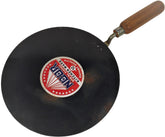 XC - Noor - Iron Tava 12” - Flat w/Wooden Handle XC - Noor - Iron Tava 12” - Flat w/Wooden Handle