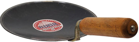 XC - Noor - Iron Tava w/Wooden Flat Handle 10 XC - Noor - Iron Tava w/Wooden Flat Handle 10