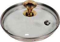 Glass Lid with Brass Knob - No.1, 10.5cm Glass Lid with Brass Knob - No.1, 10.5cm