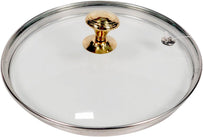 Glass Lid with Brass Knob No.3, 14 cm Glass Lid with Brass Knob No.3, 14 cm