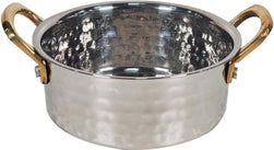 CLR - Round Flat Pan Hammer 300Ml With 2 Gold Handles No.1, 12.5cm CLR - Round Flat Pan Hammer 300Ml With 2 Gold Handles No.1, 12.5cm