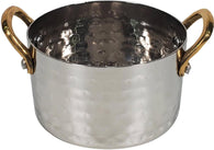 Sauce Pan SS Hammered 450Ml With 2 Gold Handles No. 1, 11cm Sauce Pan SS Hammered 450Ml With 2 Gold Handles No. 1, 11cm