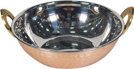 Copper Serving Karahi 600Ml No.3, 16.5cm Copper Serving Karahi 600Ml No.3, 16.5cm