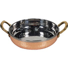 Fry Pan SS Hammered 450Ml (Copper Plated) No.3 With 2 Gold Handles, 15cm Fry Pan SS Hammered 450Ml (Copper Plated) No.3 With 2 Gold Handles, 15cm
