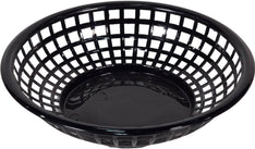CLR - Plastic Fast Food Basket - Round - Black - AB-220 CLR - Plastic Fast Food Basket - Round - Black - AB-220