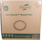 Eco-Craze - Corn Starch 7 Inch Round Plate Eco-Craze - Corn Starch 7 Inch Round Plate