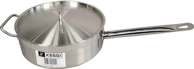 Pro-Kitchen - 26x8.5cm (4.2L) Sauce Pan & Lid SS - Long Handle Pro-Kitchen - 26x8.5cm (4.2L) Sauce Pan & Lid SS - Long Handle