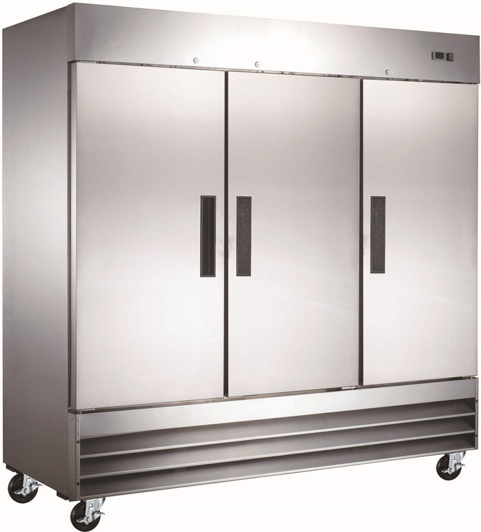 Pro-Kitchen - Reach-in Solid 3 Door Refrigerator (72CF) 81x32x83