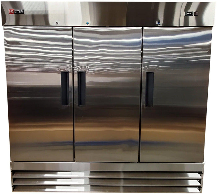 Pro-Kitchen - Reach-in Solid 3 Door Refrigerator (72CF) 81x32x83