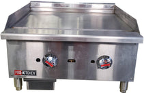 Pro-Kitchen - Thermostat Griddle 2 Burners SS 60000 BTU 24 Pro-Kitchen - Thermostat Griddle 2 Burners SS 60000 BTU 24