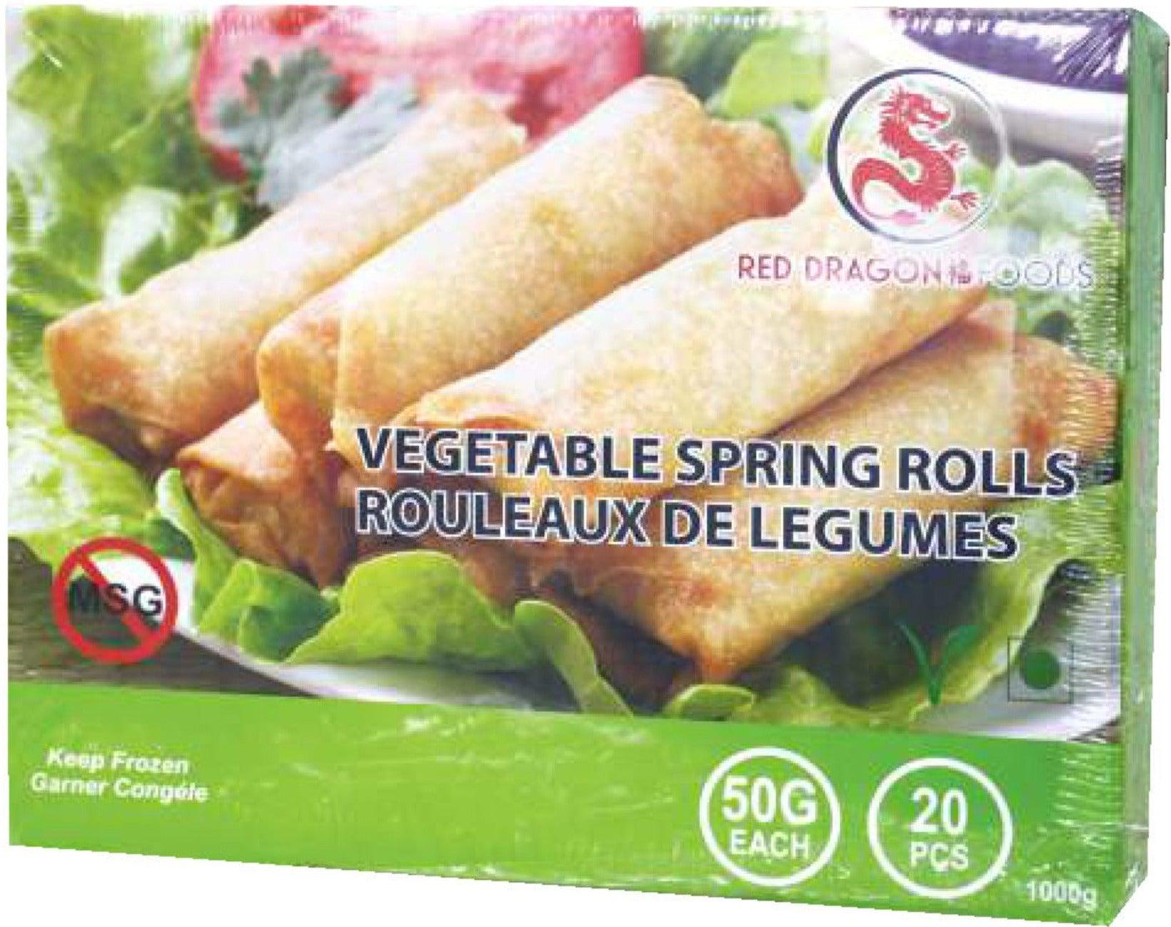Lucky Red Vegetable Spring Rolls 50x15g 750g Frozen Vegetable Spring Rolls
