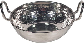 Karahi SS Hammered 450Ml S/W No.2 With SS Wire Handle Rivetted, 15cm Karahi SS Hammered 450Ml S/W No.2 With SS Wire Handle Rivetted, 15cm