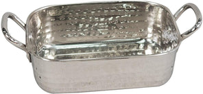 Rectangular Pan Hammered 350Ml SS Handle S/W, No.1, 14X 10.75 X 4cm Rectangular Pan Hammered 350Ml SS Handle S/W, No.1, 14X 10.75 X 4cm