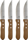Set Of 4 Steak Knives - Acacia Wooden Handle Set Of 4 Steak Knives - Acacia Wooden Handle