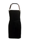 Spirito - Black Apron with Leather Neck Strap - UT18100 Spirito - Black Apron with Leather Neck Strap - UT18100