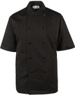 Spirito - Black Chef Jacket S/S XS-XL - Black - CI22139SS Spirito - Black Chef Jacket S/S XS-XL - Black - CI22139SS