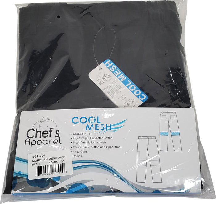 Spirito - Chef Pants - Mesh - Black - 2XL-3XL - BG21904
