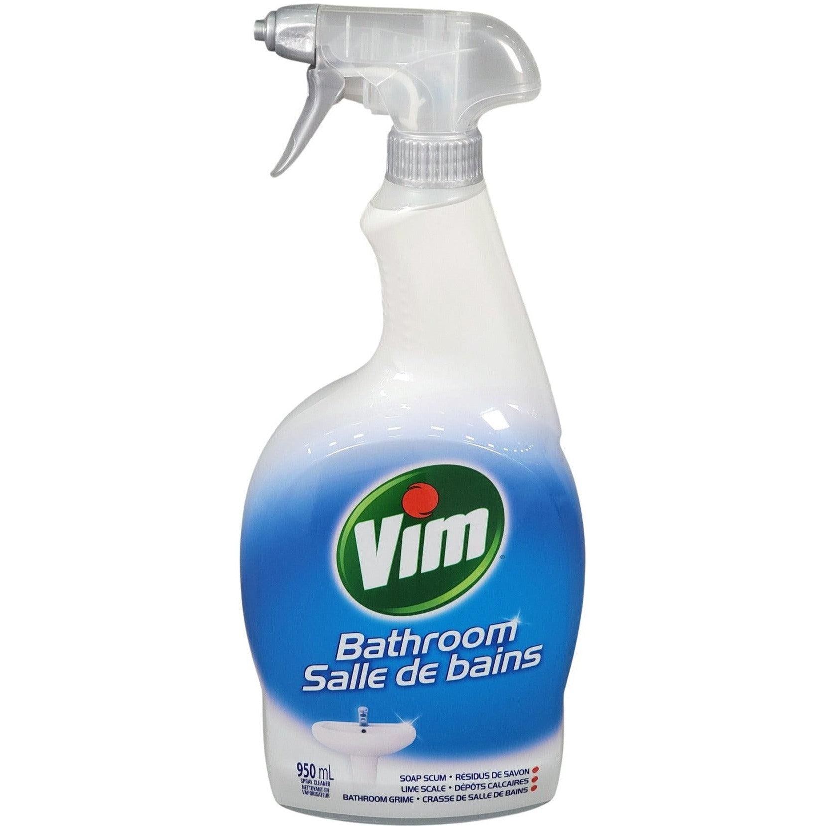 Vim Power & Shine Spray Cleaner removes limescale and soap scum