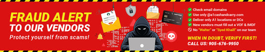 Fraud Alert- Individuals Impersonating A1 Cash and Carry