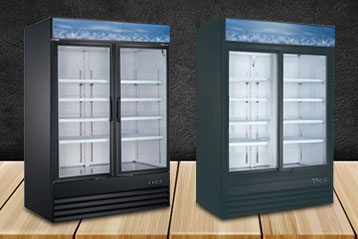 Glass Display | 2 Door Merch. Refrigerators: Ideal Solution for Displaying Food Items