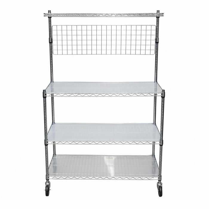 Chrome Wire Utility Cart - 18
