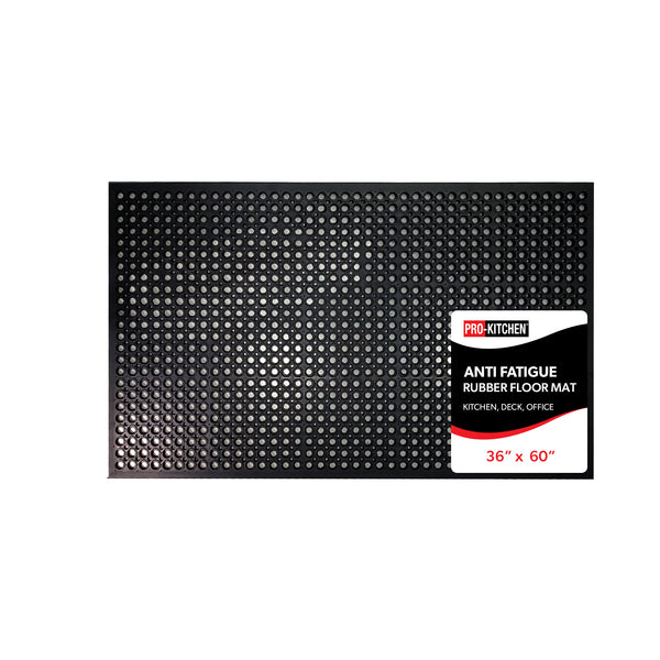 Anti-Fatigue Rubber Floor Mats For Kitchen 24" X 36" Restaurant Bar Floor Mat New Commercial Heavy Duty Drainage Floor Mat Black Non Slip Mats