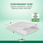 Eco Craze – Jumbo Sandwich Bags 6x2x9 – White