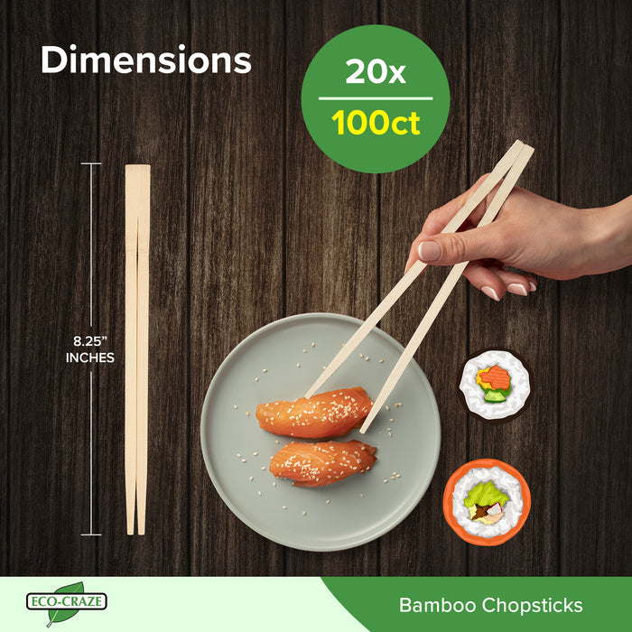 Eco-Craze - Bamboo Chopsticks - Wrapped
