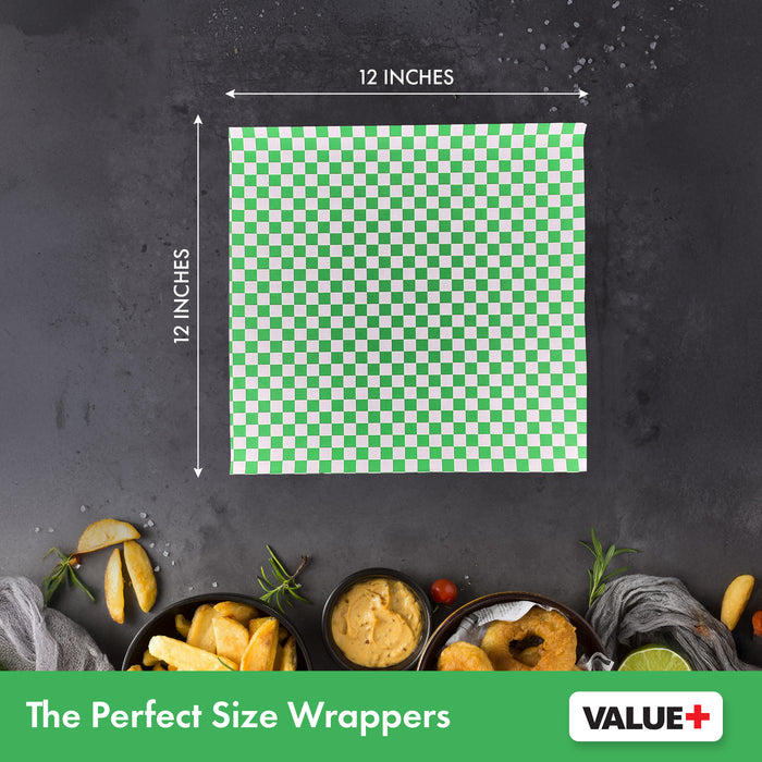 Value+ - Checkered Sheets - Green - 12