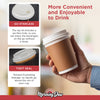 Morning Dew - Dome Sip Lid for 10-24 oz Hot Paper Cups - White - 10DL-W