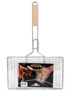 BBQ Grill Basket - 335x200mm Wood Handle