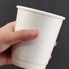 Morning Dew - 10oz Squat Hot Paper Cup - Double Wall - White - D-H10SW