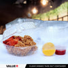 Value+ - Dual Lock - 6in Clear Hinged Containers - CV661