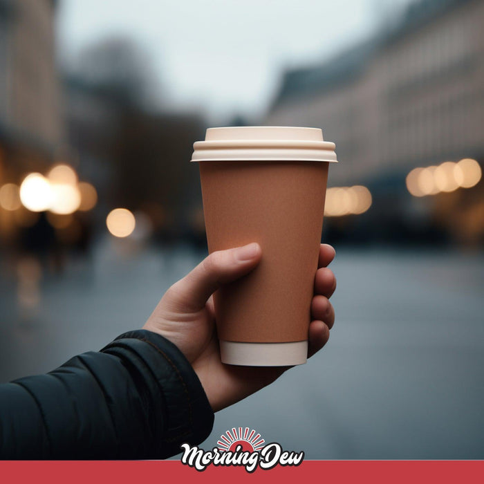 Morning Dew - Dome Sip Lid for 10-24 oz Hot Paper Cups - White - 10DL-W