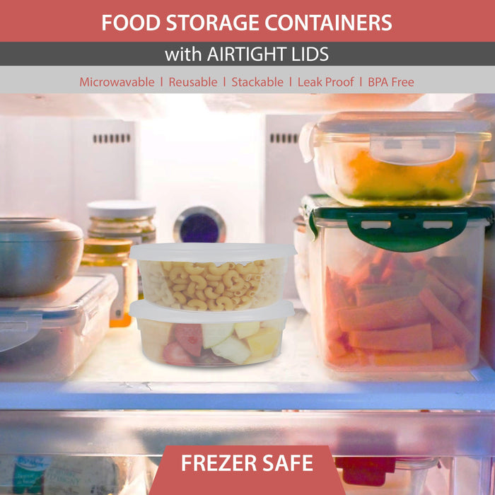 Value+ - 8oz Round Deli Container w/Lids