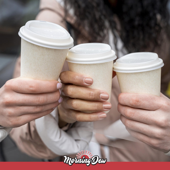 Morning Dew - Dome Sip Lid for 4 oz Hot Paper Cups - White - 4DL-W